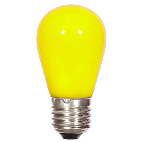 VIC-X14SC07-10 - S14 LED Yellow Ceramic Bulb E26 Base, 10-Pack - Vickerman