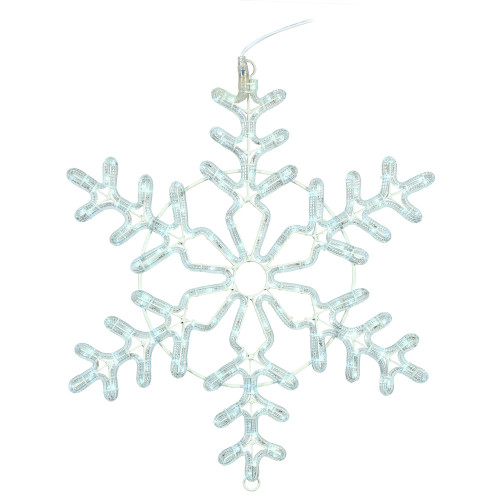 VIC-X176224T - 24" Pure White LED Twinkle Forked Snowflake - Vickerman