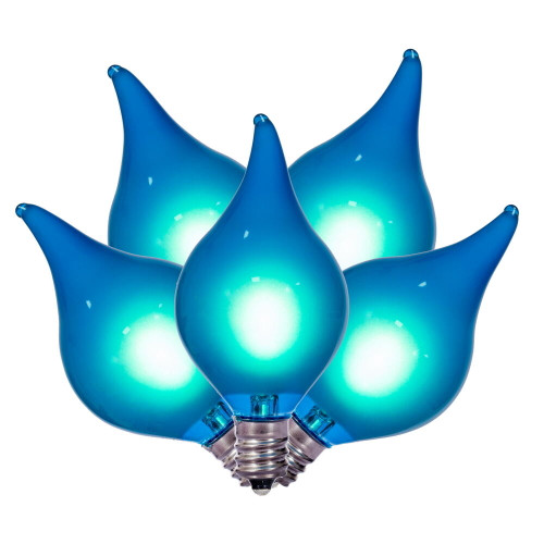 VIC-X231502 - 15 Lights X15' Blue LED G45 Gls Flme Tip Gw12"s - Vickerman
