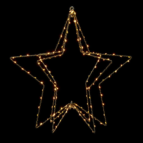 VIC-X23S018 - 180 Ltx18" Warm White LED Star Wire Silhouette - Vickerman