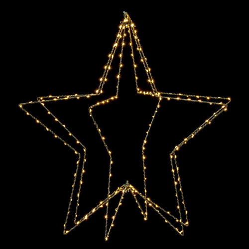 VIC-X23S024 - 240 Ltx24" Warm White LED Star Wire Silhouette - Vickerman