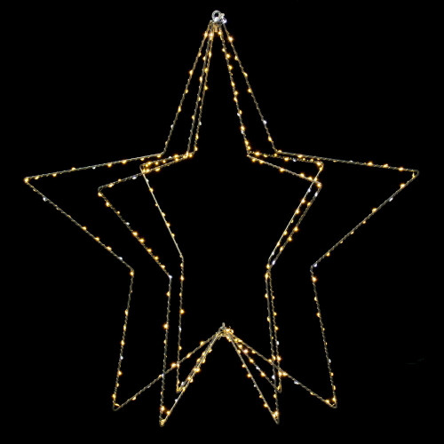 VIC-X23S030 - 300 Ltx30" Warm White LED Star Wire Silhouette - Vickerman