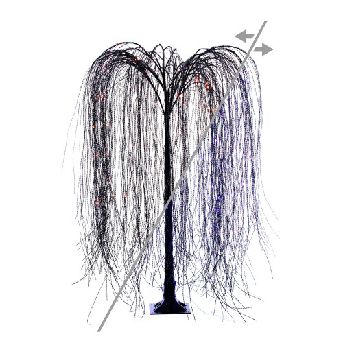 VIC-X249041LED - 4' Willow Twig Tree 170 Purple/Orange Lt - Vickerman