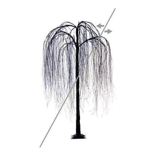 VIC-X249061LED - 6' Willow Twig Tree 243 Purple/Orange Lt - Vickerman