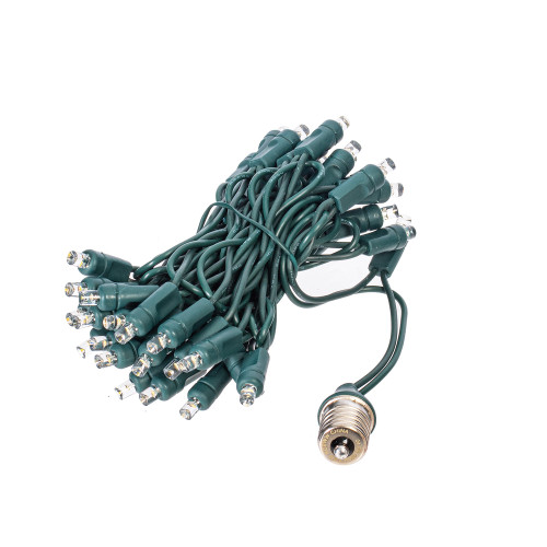 VIC-X24E1740-GRGBW - 40 Lights x 120" E17-WA Green Wire RGB Warm White Light Drop - Vickerman
