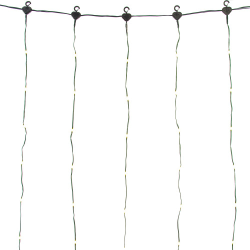 VIC-X24G8101 - 800 Lights LED Warm White Curtain 10'x10' Green Wire - Vickerman