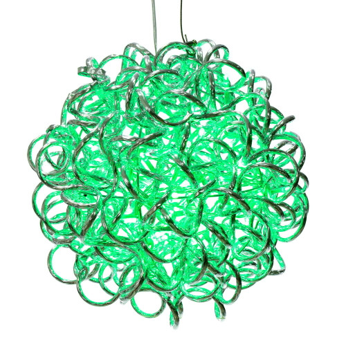VIC-X24S1004 - 10" Spiral LED Green Ball 80 Lights - Vickerman