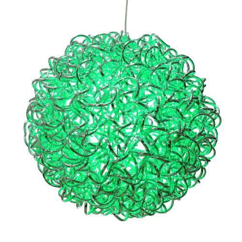 VIC-X24S1404 - 14" Spiral LED Green Ball 120 Lights - Vickerman