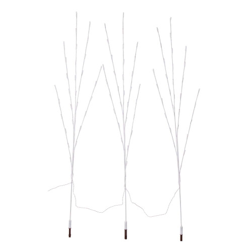 VIC-X24W389 - 90 Lights 3Pc 60" LED Pure White WA Warm White Stake Lights - Vickerman