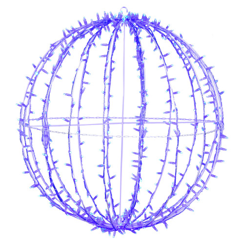 VIC-X40LED02T - 480 Lights x 40" Blue Twinkle LED Sphere - Vickerman