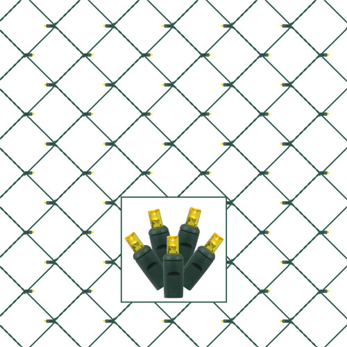 VIC-X4G4617 - 120 Lights 4'x6' LED Yellow/Green Wire Wide Angle Net - Vickerman