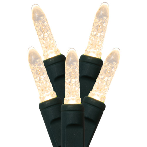 VIC-X4G5501PBG - 50 Lights LED Warm White/Green Wire M5 EC Set 4"x17'L - Vickerman