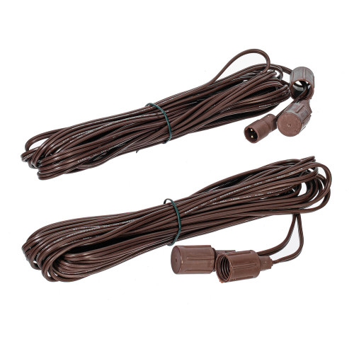 VIC-X6B6618 - 25' Brown Wire Coaxial Ext Cord, 2-Pack - Vickerman