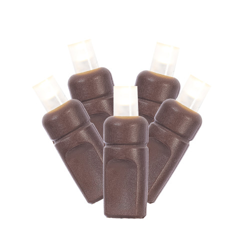VIC-X6B66501FPBG - 50 Lights Frosted LED Warm White/Brown Wire WA Coax Set - Vickerman