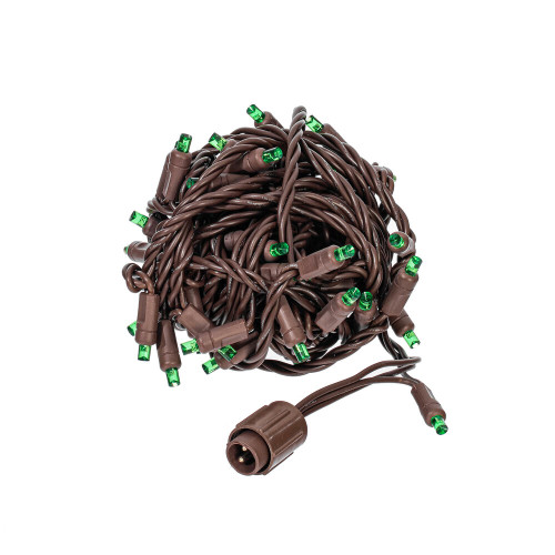 VIC-X6B6654 - 50 Lights LED Green/Brown Wire WA Coax Set 1Pc 6"x25'L - Vickerman