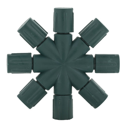 VIC-X6G6616 - LED Set Green Coaxial 8 Way Splitter, 2-Pack - Vickerman