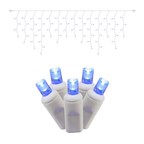 VIC-X6W3302 - 70 Lights LED Blue/Warm White Wide Angle Icicle EC 9'L - Vickerman