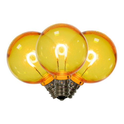 VIC-XG40TU07-25 - G40 Transparent Filament Yellow Bulb .6W, 25-Pack - Vickerman