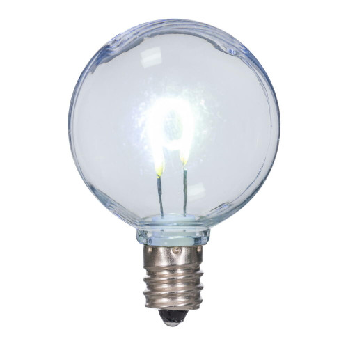 VIC-XG40TU10-25 - G40 Transparent Filament Pure Wt Bulb .6W, 25-Pack - Vickerman