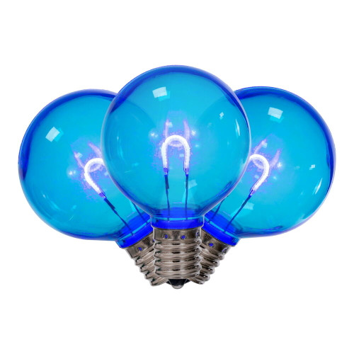 VIC-XG50TU02-25 - G50 Transparent Filament Blue Bulb .6W, 25-Pack - Vickerman