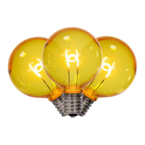 VIC-XG50TU07-25 - G50 Transparent Filament Yellow Bulb .6W, 25-Pack - Vickerman