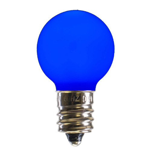 VIC-XLEDCG32-25 - G30 Blue Ceramic LED Bulb E12 .6W, 25-Pack - Vickerman