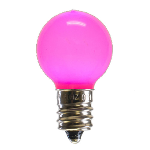 VIC-XLEDCG39-25 - G30 Pink Ceramic LED Bulb E12 .6W, 25-Pack - Vickerman