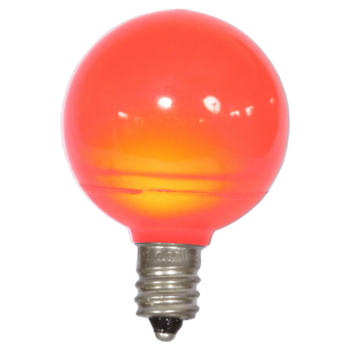 VIC-XLEDCG43-25 - G40 Red Ceramic LED Bulb E12 .6W, 25-Pack - Vickerman