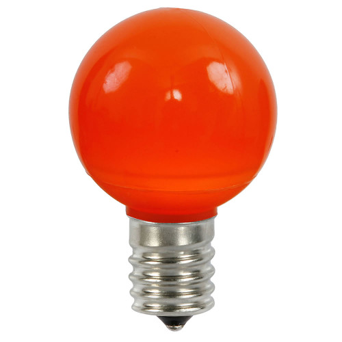 VIC-XLEDCG58-25 - G50 Orange Ceramic LED Bulb E17 .8W, 25-Pack - Vickerman