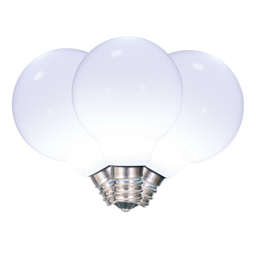 VIC-XLEDG45-25 - G40 Faceted LED Cool White Bulb E12, 25-Pack - Vickerman