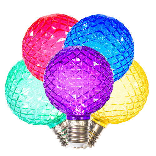 VIC-XLEDG60-25 - G50 Faceted LED Multi E17 .8W 25 Bag - Vickerman