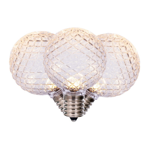 VIC-XLEDG61-25 - G50 Faceted LED Warm White E17 .8W 25 Bag - Vickerman