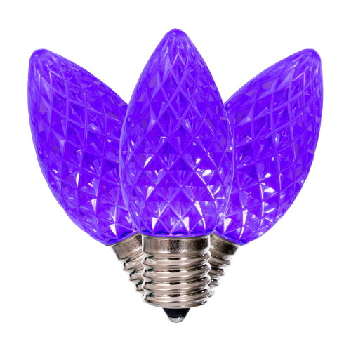 VIC-XRETC906T-25 - C9 Faceted Purple Twinkle Retro Bulb 25B - Vickerman