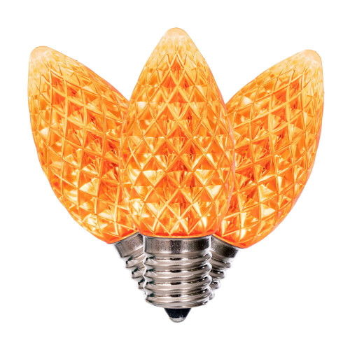 VIC-XRETC908T-25 - C9 Faceted Orange Twinkle Retro Bulb 25B - Vickerman