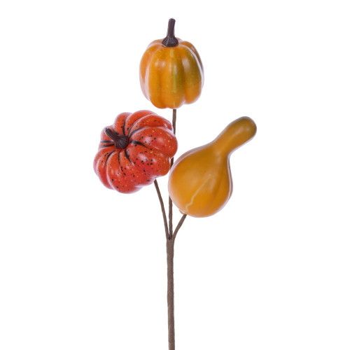 VIC-FPQ260718 - 12" Yellow/Orange Pumpkin/Gourd Pck, 4-Pack - Vickerman