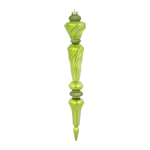 VIC-M161287 - 12" Pewter Shiny Glitter Drop, 3-Pack - Vickerman