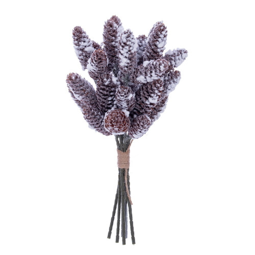 VIC-RE260375 - 13" Brown Pinecone Spray 6/Bundle - Vickerman