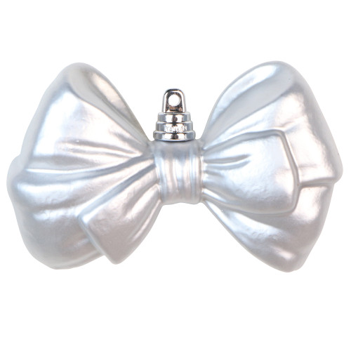 VIC-MT264511W - 5" x 3.5" White Matte Bow Ornament, 4-Pack - Vickerman