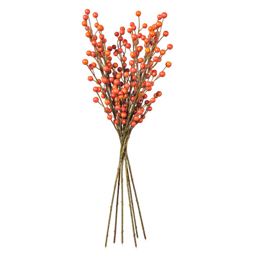 VIC-RK260375UV - 44" Orange Ilex Berry Spray UV - Vickerman
