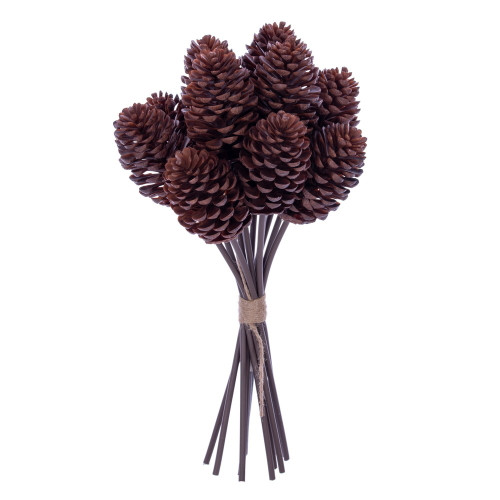 VIC-RE260575 - 14" Brown Pinecone Stem 12/Bundle - Vickerman