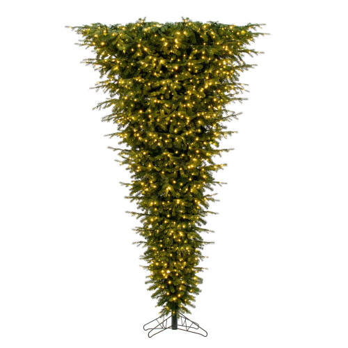 VIC-G235281LED - 9' x 73" Balsam Pine Upside Down Wa1400 Warm White - Vickerman