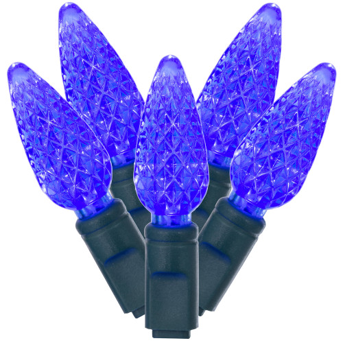 VIC-X6G8802 - 200 Lights LED Blue/Green Wire C6 EC Set 6"Sp 100'L - Vickerman