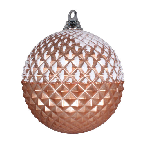 VIC-MT180558 - 12" Rose Gold Glitter Candy Durian Ball - Vickerman
