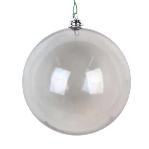 VIC-MC260507WM - 6" Silver Matte Clear Ornament, 2-Pack - Vickerman
