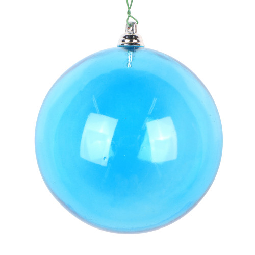 VIC-MC260312WC - 4.75" Turquoise Clear Ornament, 3-Pack - Vickerman