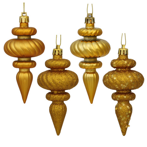 VIC-N500058 - 4" Rose Gold Finial 4 Finish Assorted, 8-Pack - Vickerman