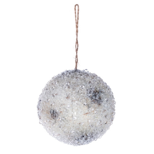 VIC-RXT261511 - 4.5" White Icy Birch Ball, 2-Pack - Vickerman