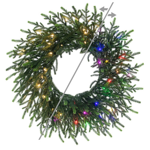 VIC-A261333LEDCC - 30" Norfolk Pine Wreath 5mm 100 CC FT - Vickerman