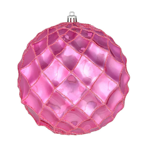 VIC-N192045D - 4" Mauve Shiny Form Ball, 6-Pack - Vickerman