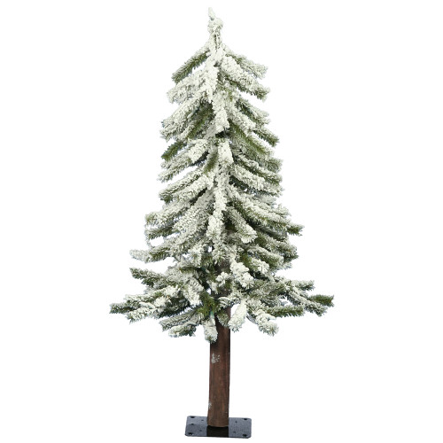 VIC-A807420 - 2' x 14" Flocked Alpine Tree 72T - Vickerman